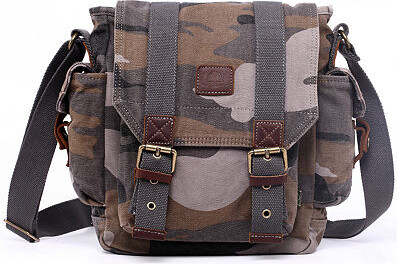TSD BRAND Camo Crossbody Messenger Bag