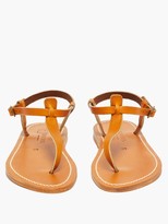 Thumbnail for your product : K. Jacques Picon T-bar Leather Sandals - Tan