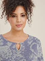 Thumbnail for your product : Evans Evans **Grace Lilac Printed Tunic Top