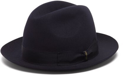 Borsalino Marengo Felt Fedora Hat - Dark Navy - ShopStyle