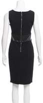 Thumbnail for your product : Jitrois Leather-Paneled Knee-Length Dress