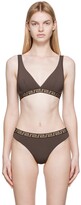 Thumbnail for your product : Versace Underwear Brown Greca Border Bra