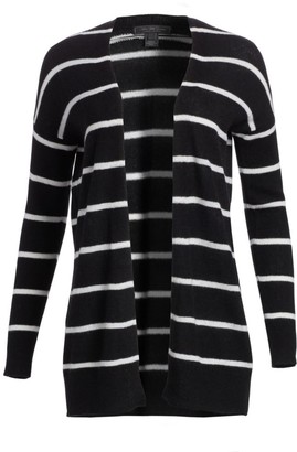 Saks Fifth Avenue COLLECTION Striped Featherweight Cashmere Cardigan