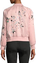 Thumbnail for your product : Cupcakes And Cashmere Donya Zip-Front Embroidered Bomber Jacket