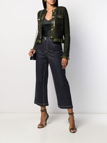 Thumbnail for your product : Versace Fringe-Trimmed Knitted Jacket