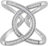 Thumbnail for your product : Fine Jewelry 1/10 CT. T.W. Diamond Sterling Silver Loop Ring