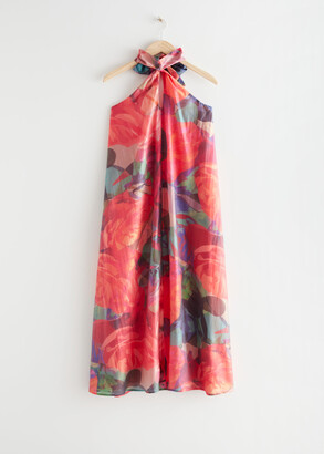 And other stories Printed Halterneck Midi Dress