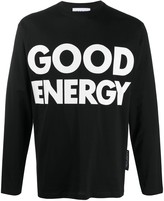 Thumbnail for your product : Moschino cotton slogan longsleeve T-shirt
