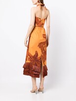 Thumbnail for your product : Johanna Ortiz Graphic-Print Halterneck Midi Dress