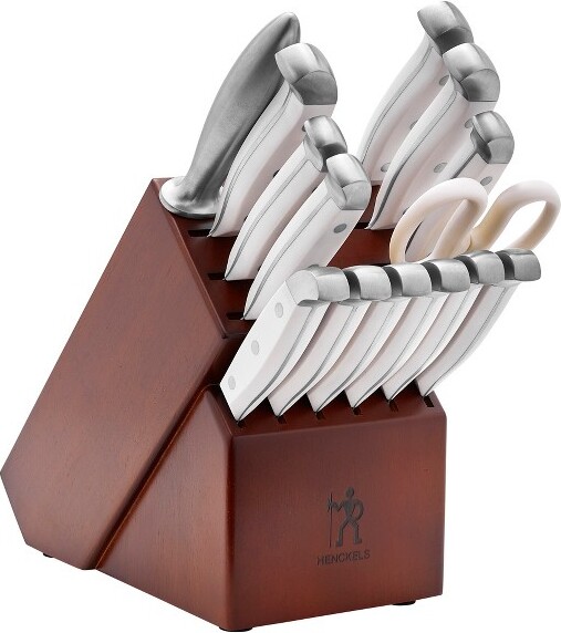 Zwilling J.A. Henckels HENCKELSStatement15-pcKnifeBlockSet-WhiteHandles