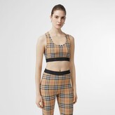 Thumbnail for your product : Burberry Logo Detail Vintage Check Bra Top