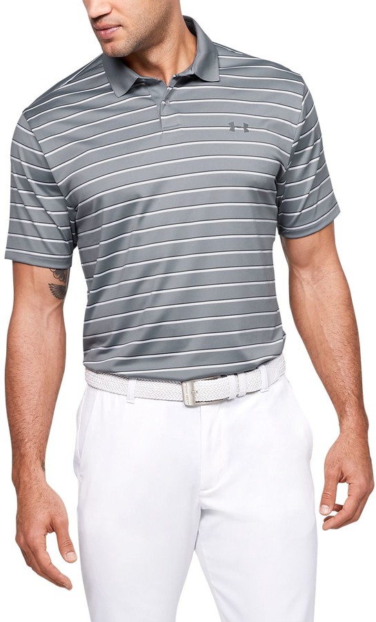 men's under armour striped performance 2.0 golf polo