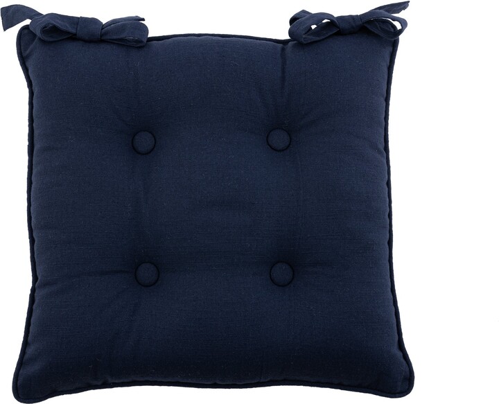 Dunelm Isabelle Seat Pad Navy Blue ShopStyle Indoor Cushions