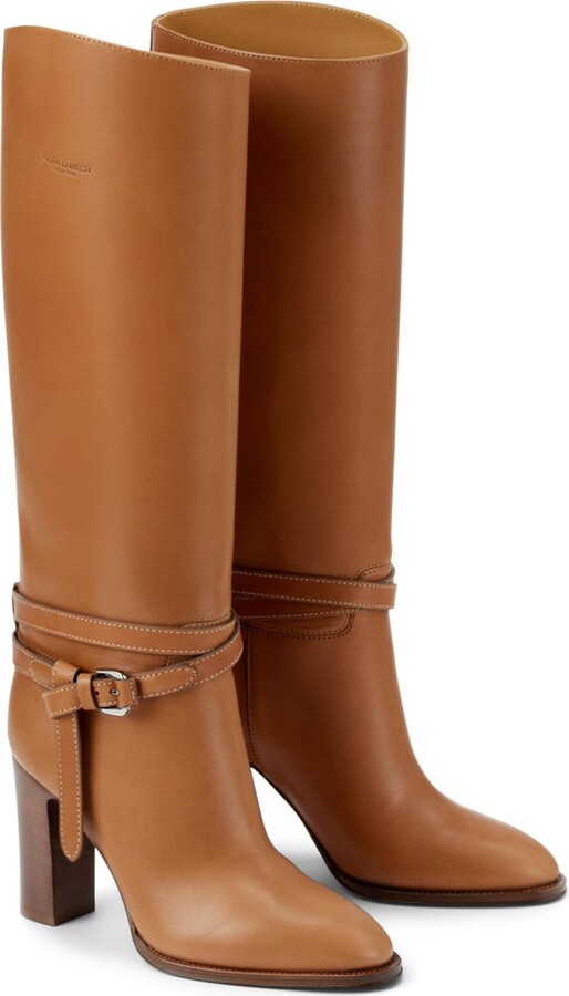 Ralph Lauren Collection Leather Donnely Knee-High Boots 90