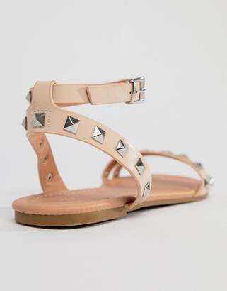 ASOS Design FIBBING Studded Flat Sandals
