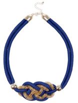 Thumbnail for your product : New Look Blue Knotted Cord and Chain Necklace