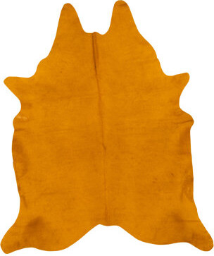 Trophy Room Stuff Handmade Cowhide Orange Rug