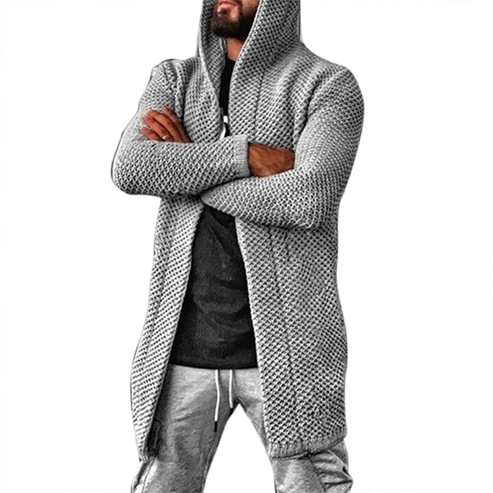 long hooded sweater mens