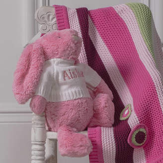 That's mine personalised embroidered gifts Personalised Knitted Baby Blanket And Bashful Bunny Toy