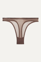 Thumbnail for your product : Cosabella Soiré Confidence Mesh Thong - Chocolate - S/M