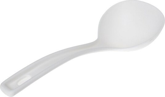 Unique Bargains Home Kitchen Tableware Plastic Soup Ladle Spoon White 1 Pc