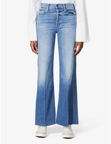 Thumbnail for your product : Mother The Tomcat Roller frayed high-rise stretch-denim jeans