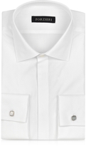 Thumbnail for your product : Forzieri White Striped Cotton French Cuff Dress Shirt