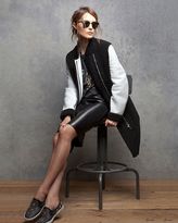 Thumbnail for your product : 3.1 Phillip Lim Leather Detail Shearling Coat
