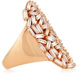 Thumbnail for your product : Suzanne Kalan Baguette Diamond Cocktail Ring in 18K Rose Gold