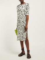 Thumbnail for your product : Pleats Please Issey Miyake Abstract-print Pleated T-shirt Dress - Womens - White Black