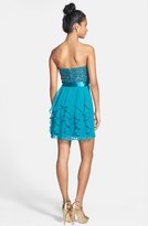 Thumbnail for your product : Hailey Logan Sequin Bodice Ruffle Dress (Juniors) (Online Only)