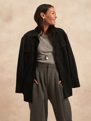 Suede Shirt Jacket - ShopStyle