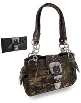 Thumbnail for your product : Things2Die4 Camouflage Rhinestone Western Buckle Purse/Wallet Set Trim