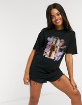 Thumbnail for your product : ASOS DESIGN oversized t-shirt with tupac print in black