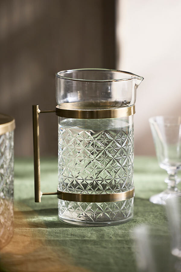 Starry Etched Glass Pitcher at Terrain