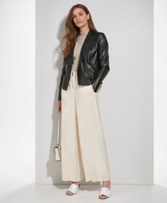 Women's Long Waisted Leather Jackets