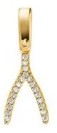Thumbnail for your product : Michael Kors Sterling Silver Pavé Crystal Wishbone Charm