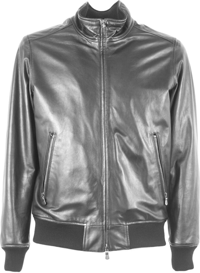 Fedeli Black Leather Jacket - ShopStyle
