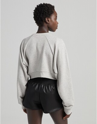 Bershka faux leather shorts in black - ShopStyle