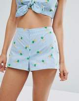 Thumbnail for your product : New Look Pineapple Stripe Beach Short