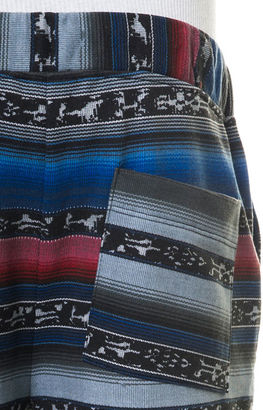 Elwood The Stripe Tribal Shorts in Blue