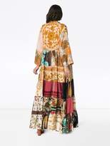 Thumbnail for your product : Rianna + Nina ulti floral print V-neck silk kaftan dress