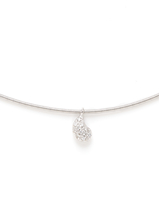 Thumbnail for your product : Marco Bicego Kashmir Pave Diamond Curved Teardrop Pendant Necklace
