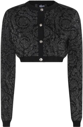 Versace Long Sleeve Cardigan in Red - ShopStyle