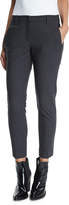 Thumbnail for your product : Brunello Cucinelli Slim-Leg Monili-Trim Cropped Pants, Anthracite