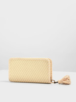 Thumbnail for your product : Charles & Keith Woven Tassel Zip Around Wallet