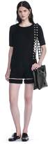 Thumbnail for your product : Alexander Wang High Waisted Shorts With Fishline Trim
