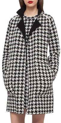 Akris Women's Reversible Houndstooth Double Face Cashmere Coat