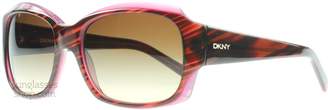 DKNY DY4048 Sunglasses Brown Striped / Violet 342413 55mm