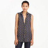 Thumbnail for your product : J.Crew Petite silk sleeveless blouse in heart dot